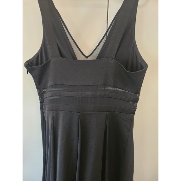 Express Black Sleeveless Cocktail/Homecoming Dress w/ Mesh Inserts | Size 4 - Picture 6 of 9